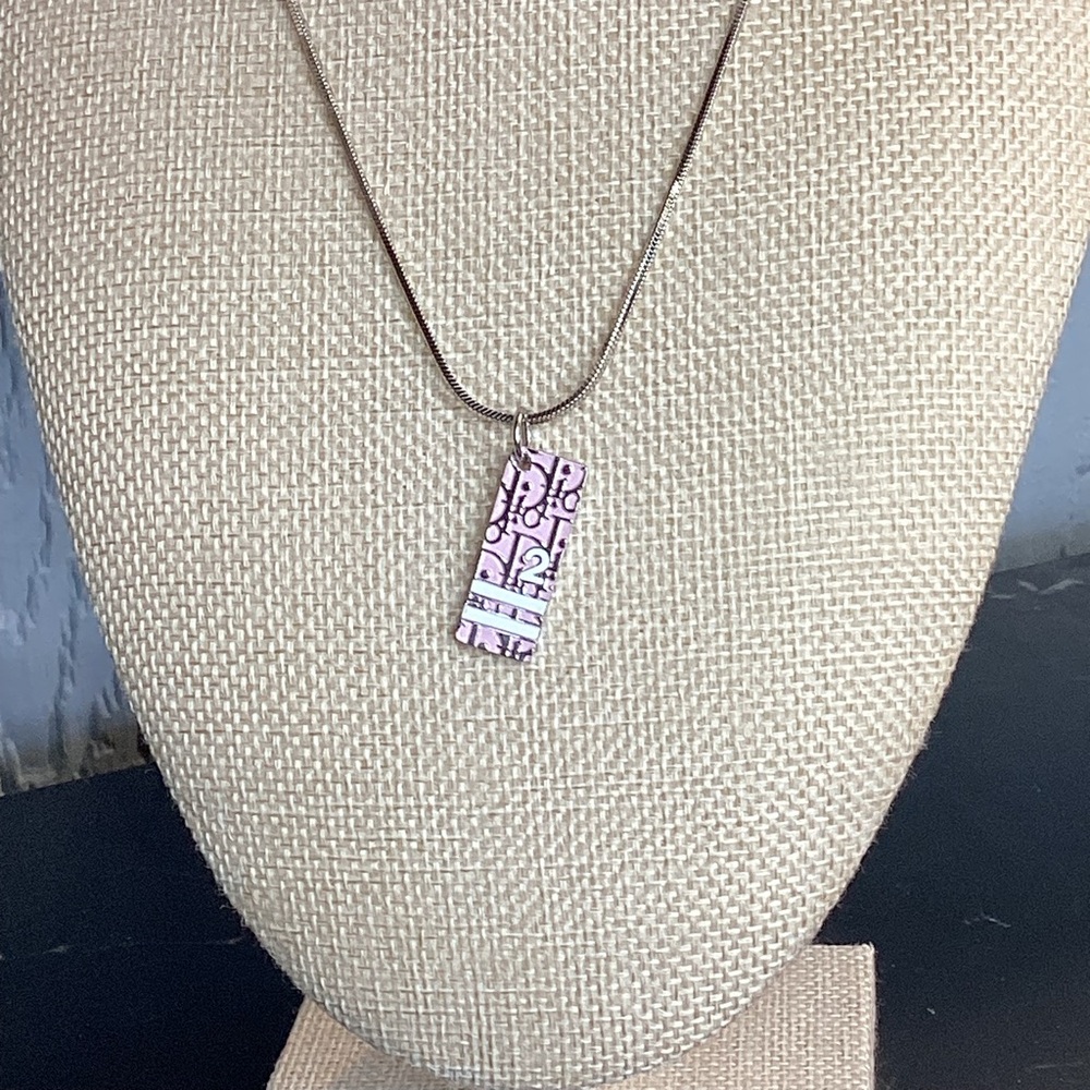 Dior Pink and Silver Necklace